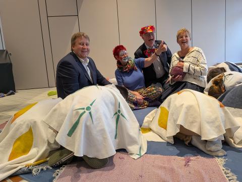 Besuch der Umweltclownin